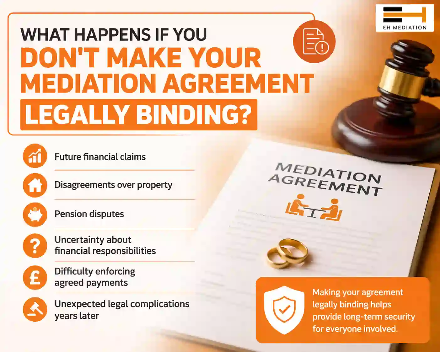 What Happens If You Don't Make Your Mediation Agreement Legally Binding Cheltenham?